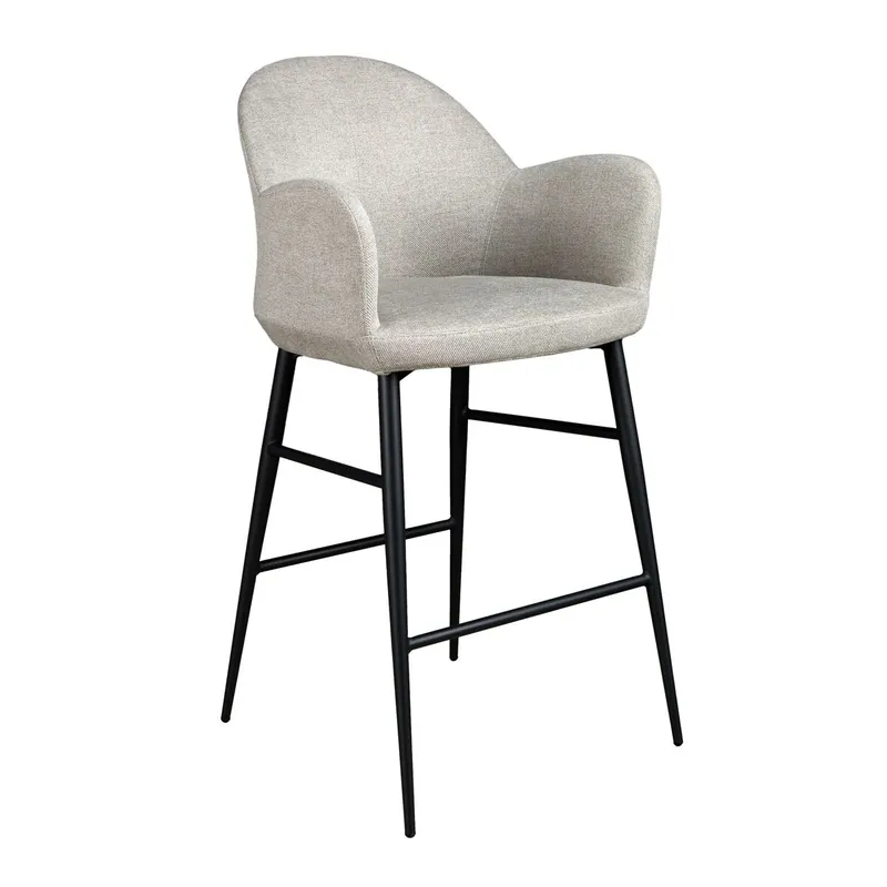 ANGEL CERDA Taburete tela gris claro - Muebles
