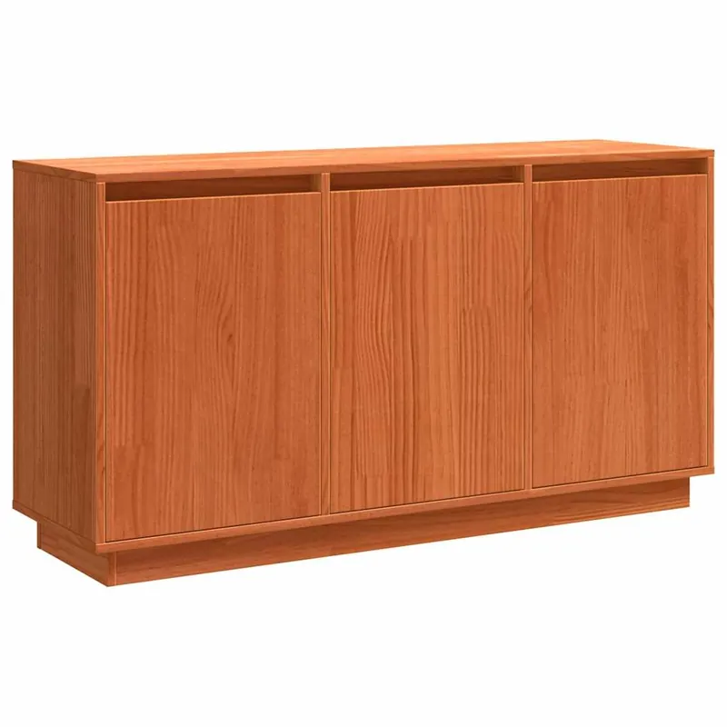 Aparador - Mueble de almacenamiento de madera maciza de pino blanco 111x34x60 cm es3932