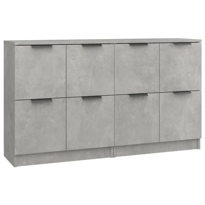 Aparador - Muebles de almacenamiento 2 unidades madera contrachapada blanco 60x30x70 cm es5260