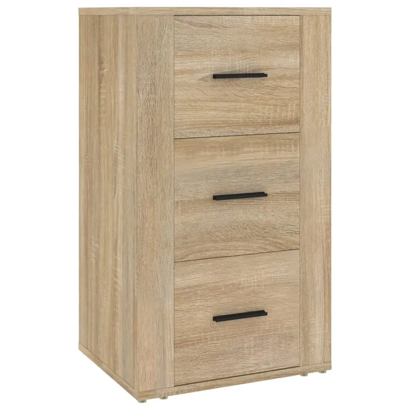 Aparador - Mueble de almacenamiento de madera contrachapada gris hormigón 40x33x70 cm es2778
