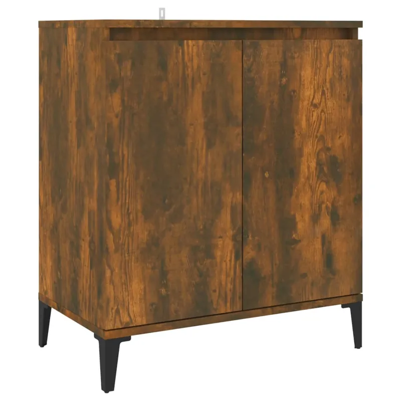 Aparador - Mueble de almacenamiento de madera contrachapada blanco 60x35x70 cm es2477
