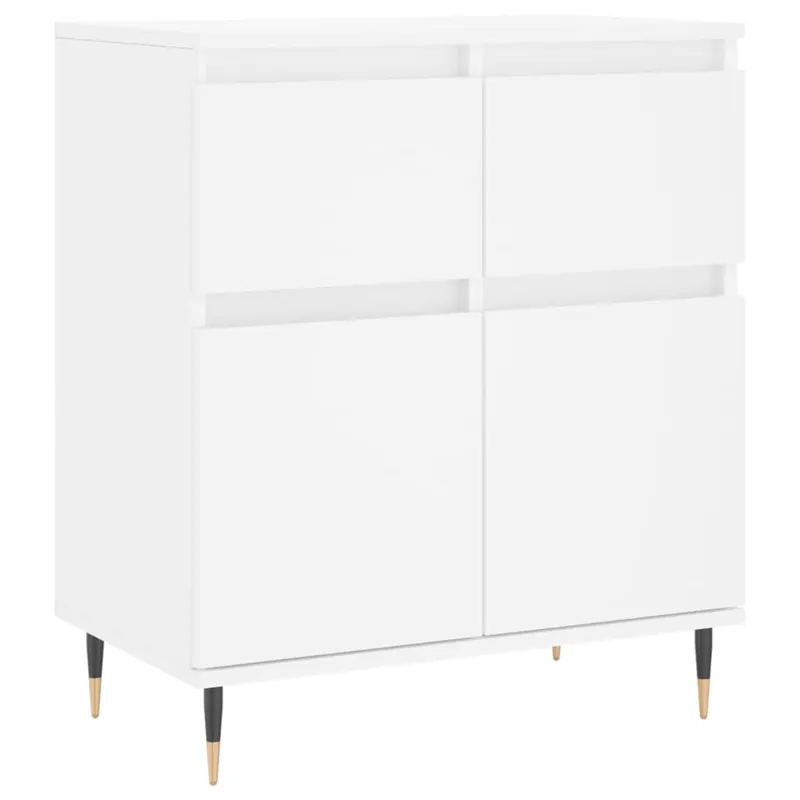 Aparador - Mueble de almacenamiento madera contrachapada color roble ahumado 60x35x70 cm es4254
