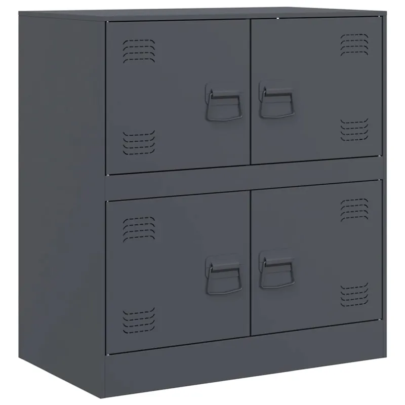 Aparador - Mueble de almacenamiento de acero blanco 67x39x73 cm es2214