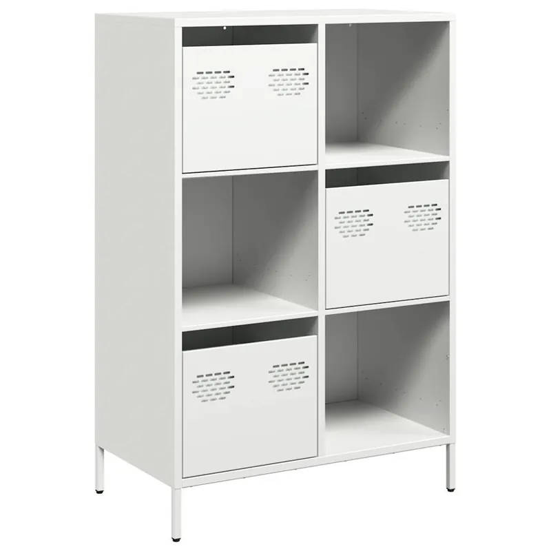Aparador - Mueble de almacenamiento de acero negro 68x39x103,5 cm es2341