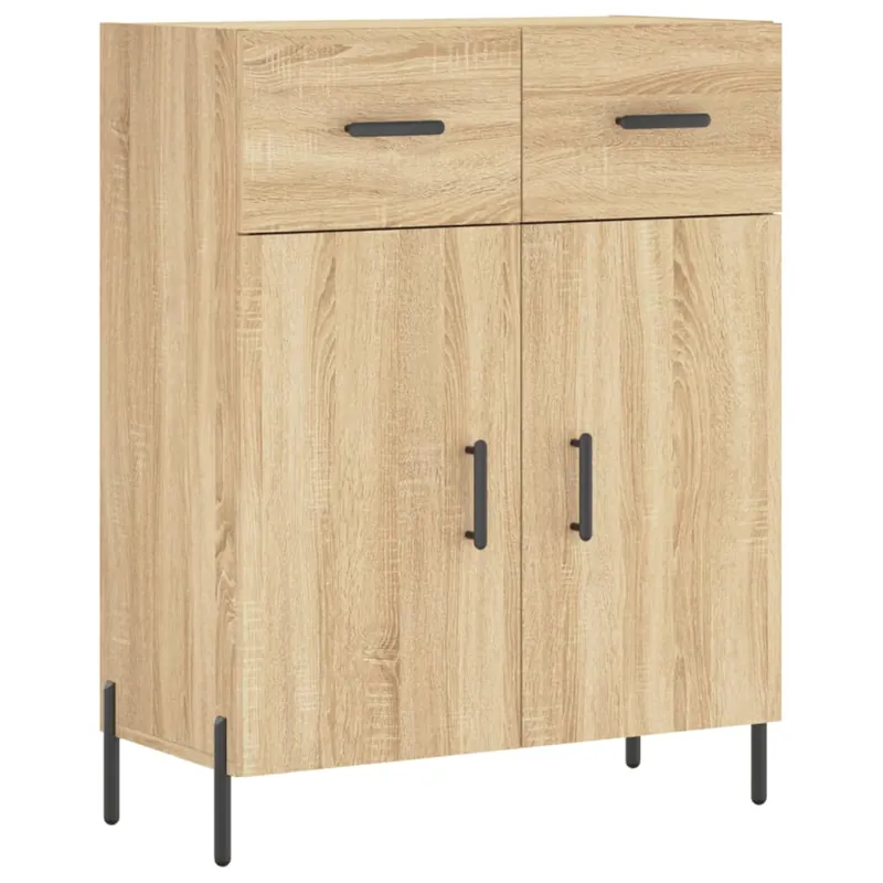 Aparador - Mueble de almacenamiento de madera de ingeniería roble Sonoma 69,5x34x90 cm es3773