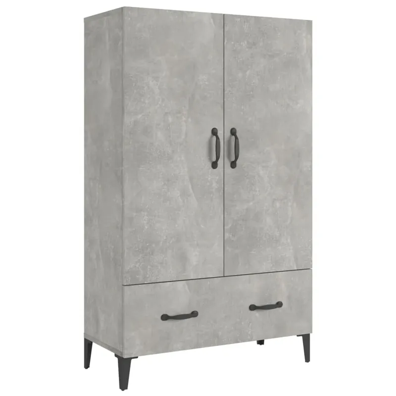 Aparador - Mueble de almacenamiento de madera contrachapada roble ahumado 70x31x115 cm es3011