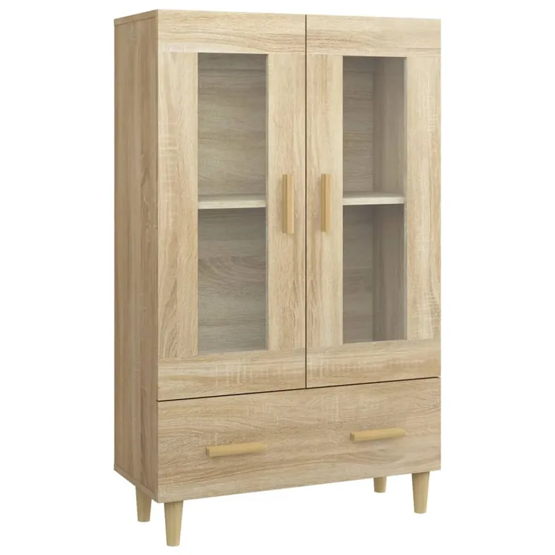 Aparador - Mueble de almacenamiento madera contrachapada color roble Sonoma 70x31x115 cm es4304
