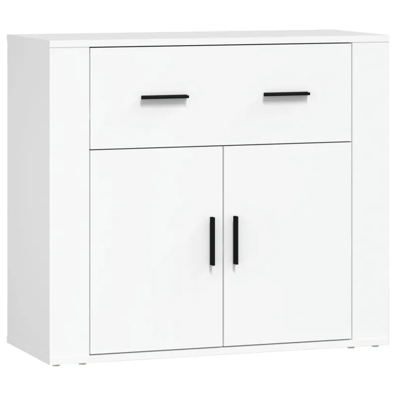Aparador - Mueble de almacenamiento de madera contrachapada gris hormigón 80x33x70 cm es2843
