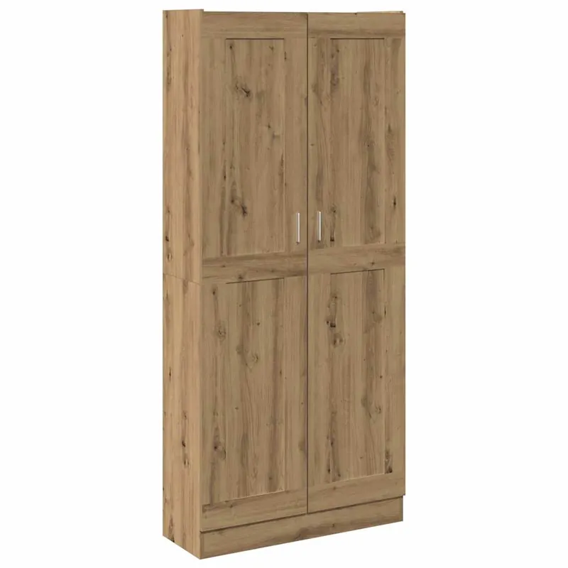 Aparador alto - Mueble de almacenamiento madera ingeniería roble artisan 82,5x30,5x185 cm es1483