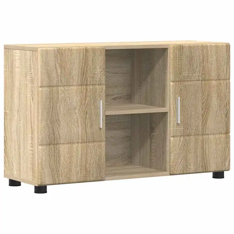 Aparador - Mueble de almacenamiento con estante Roble ahumado 88,5 x 30,5 x 55,5 cm es1873