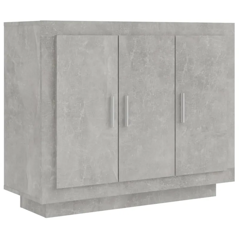 Aparador - Mueble de almacenamiento madera contrachapada color roble ahumado 92x35x75 cm es4280