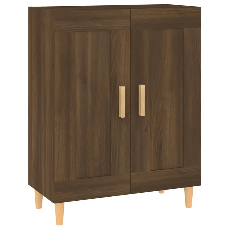 Aparador - Mueble de almacenamiento madera contrachapada marrón roble 69,5x34x90 cm es4323