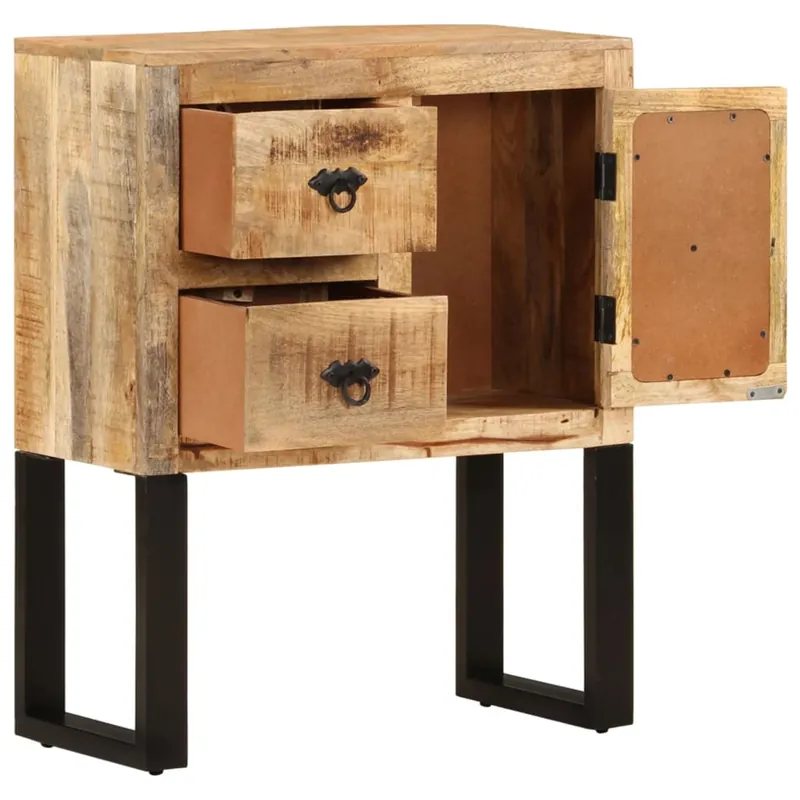 Aparador - Mueble de almacenamiento de madera de mango maciza 60x30x76 cm es3812