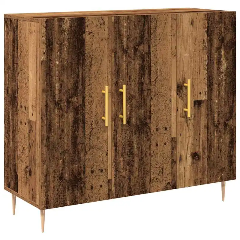 Aparador - Mueble de almacenamiento Madera vieja 90 x 34 x 80 cm Madera de ingeniería es4733