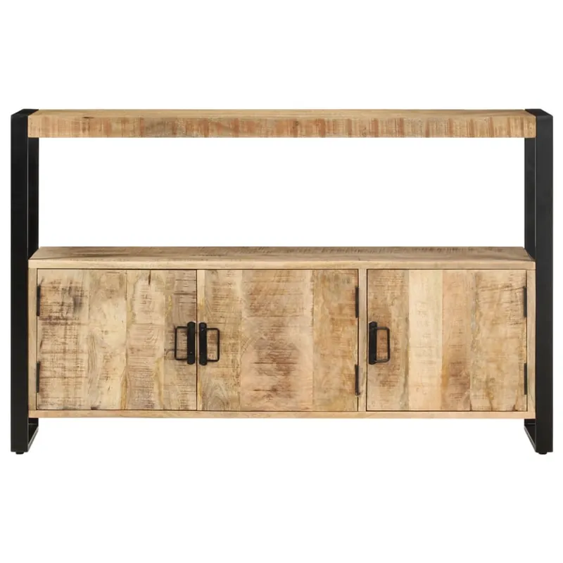 Aparador - Mueble de almacenamiento madera maciza de mango 120x30x75 cm es4636