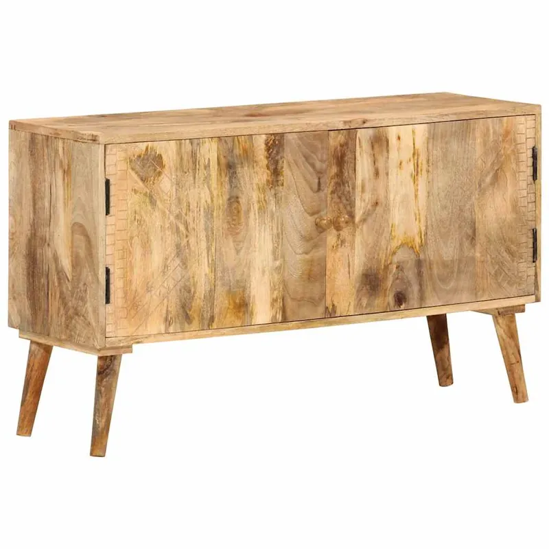 Aparador - Mueble de almacenamiento de madera maciza de mango 110x30x60 cm es3861