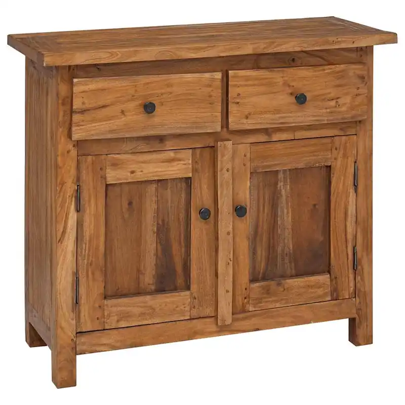 Aparador - Mueble de almacenamiento de madera maciza de caoba 75x30x65 cm es3860
