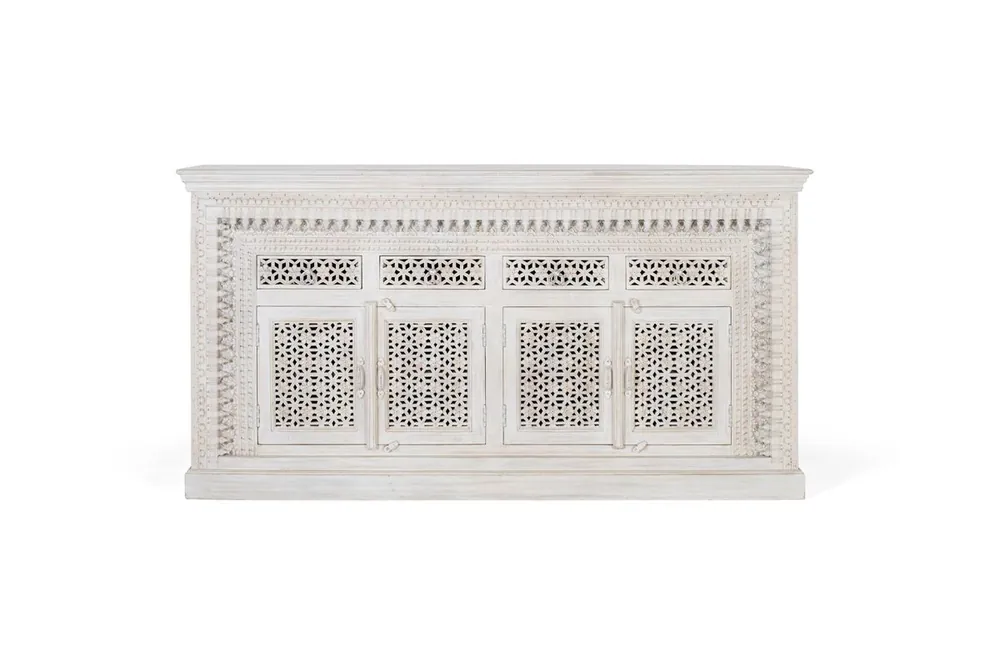 APARADOR - VAJILLERO Blanco de 100x40x190 cm - Giner y Colomer