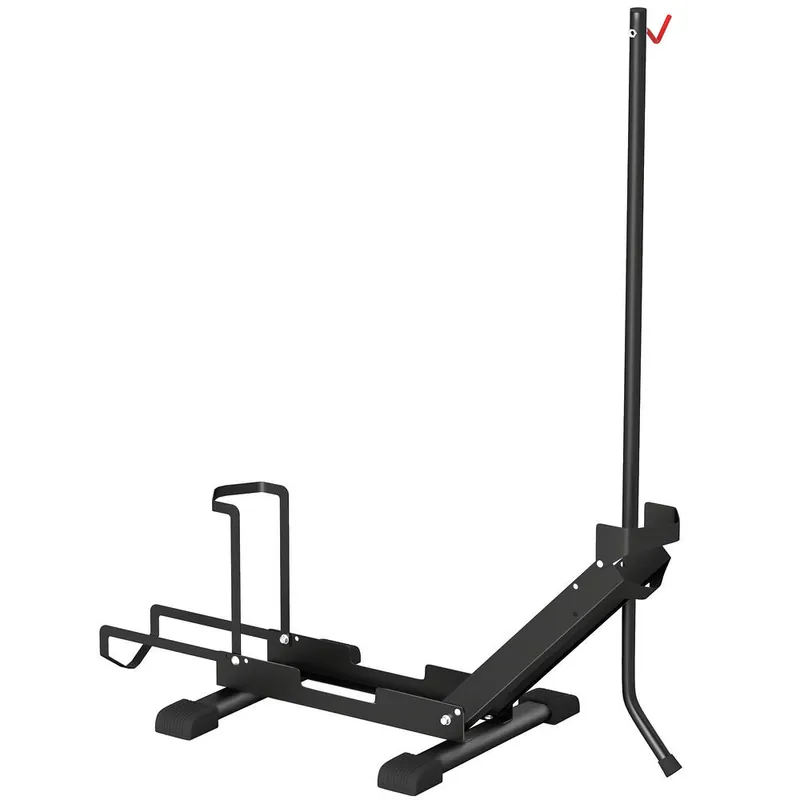 SPORTNOW Soporte para Bicicletas de Suelo Plegable Vertical y Horizontal Altura Ajustable para Ruedas 20"-29" Aparca Bicis de Suelo de Acero Portátil para Casa Garaje Taller Negro