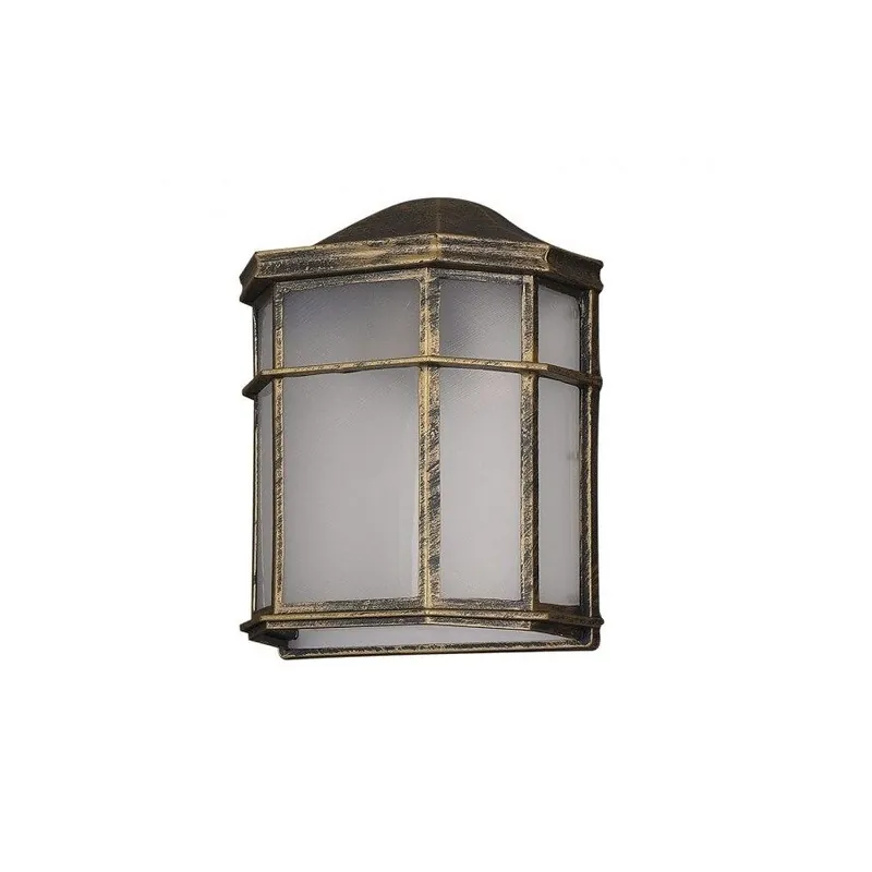 aplique de exterior aluminio color dorado serie bellatrix 11cm - Decoración