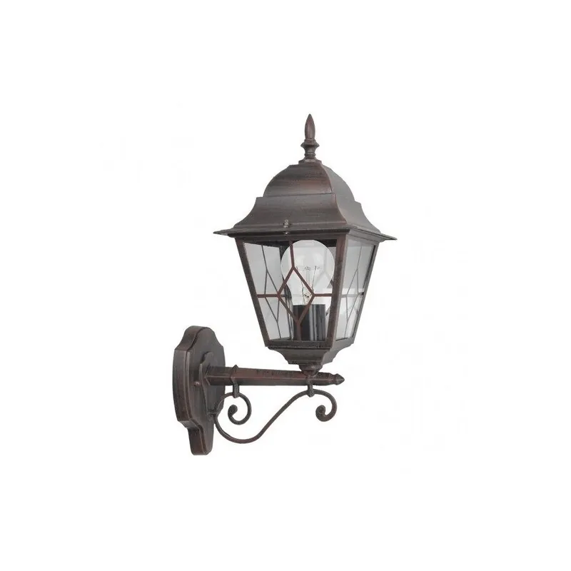 aplique de exterior aluminio color marron serie bootes 27cm - Decoración