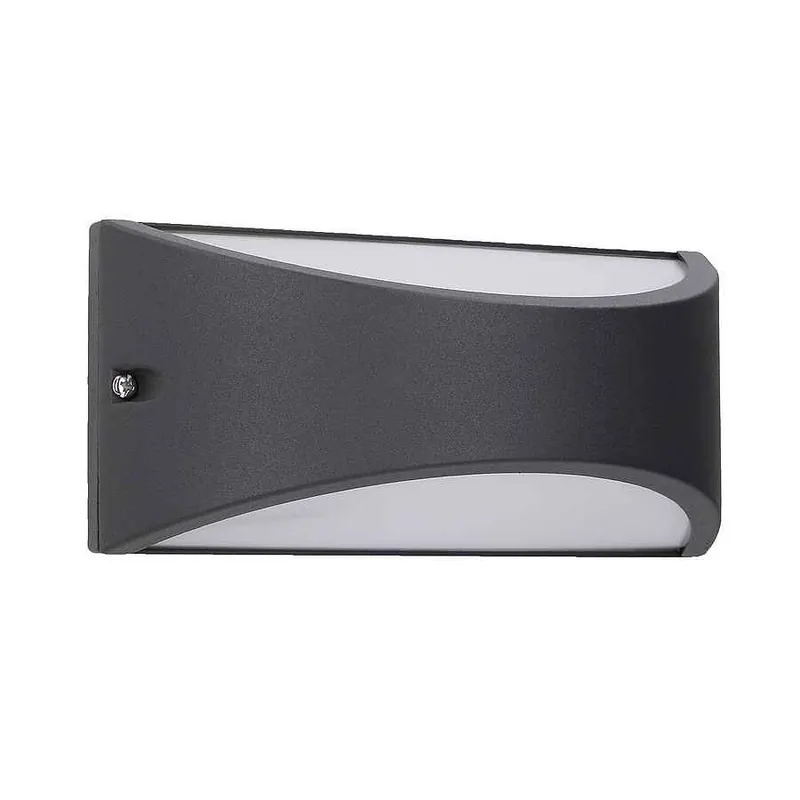 aplique de exterior aluminio color gris serie kapa 22cm - Decoración