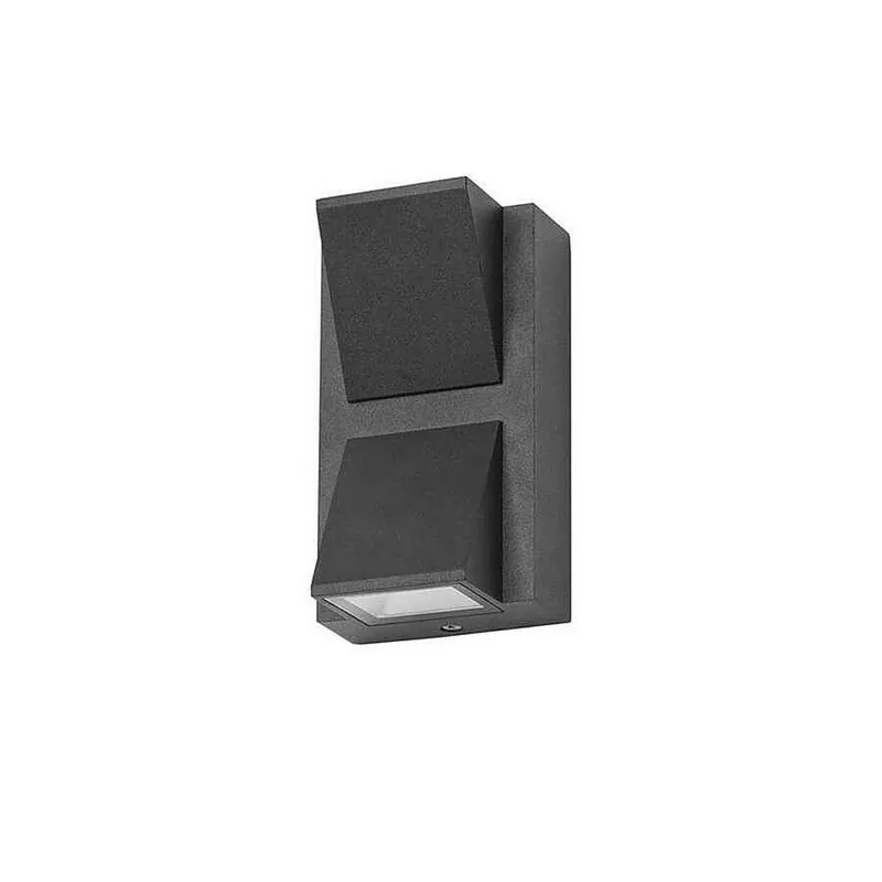 aplique de exterior aluminio color negro serie loyd double 7.9cm - Decoración