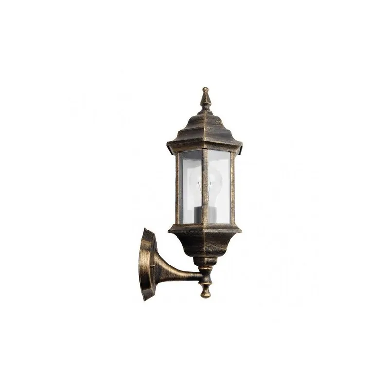 aplique de exterior aluminio color dorado serie pollux 16cm - Decoración
