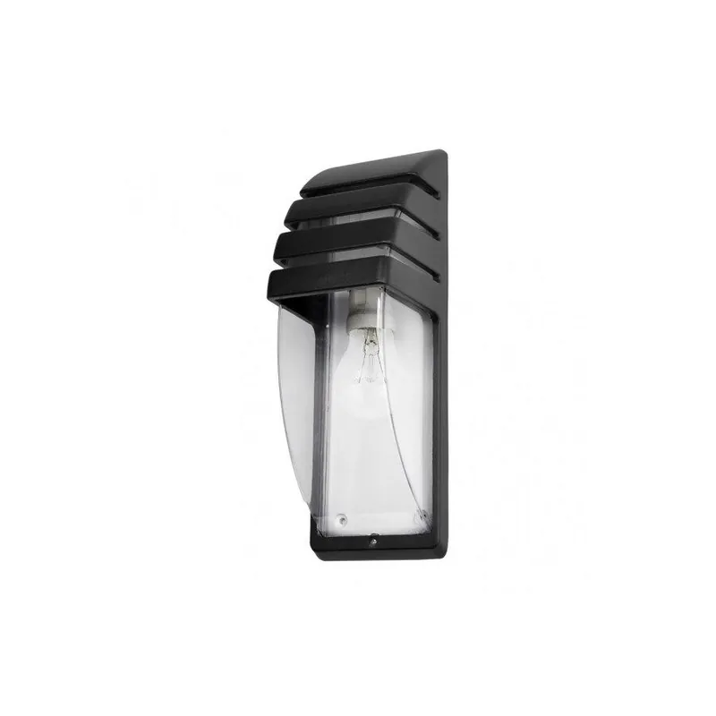 aplique de exterior metal color negro serie elnath 12cm - Decoración
