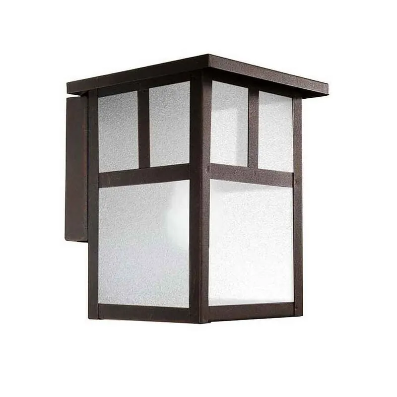 aplique de exterior metal color marron serie osaka 12.5cm - Decoración