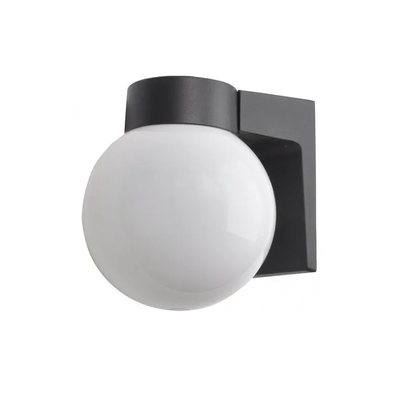 aplique de exterior metal color negro serie procyon 18cm - Decoración