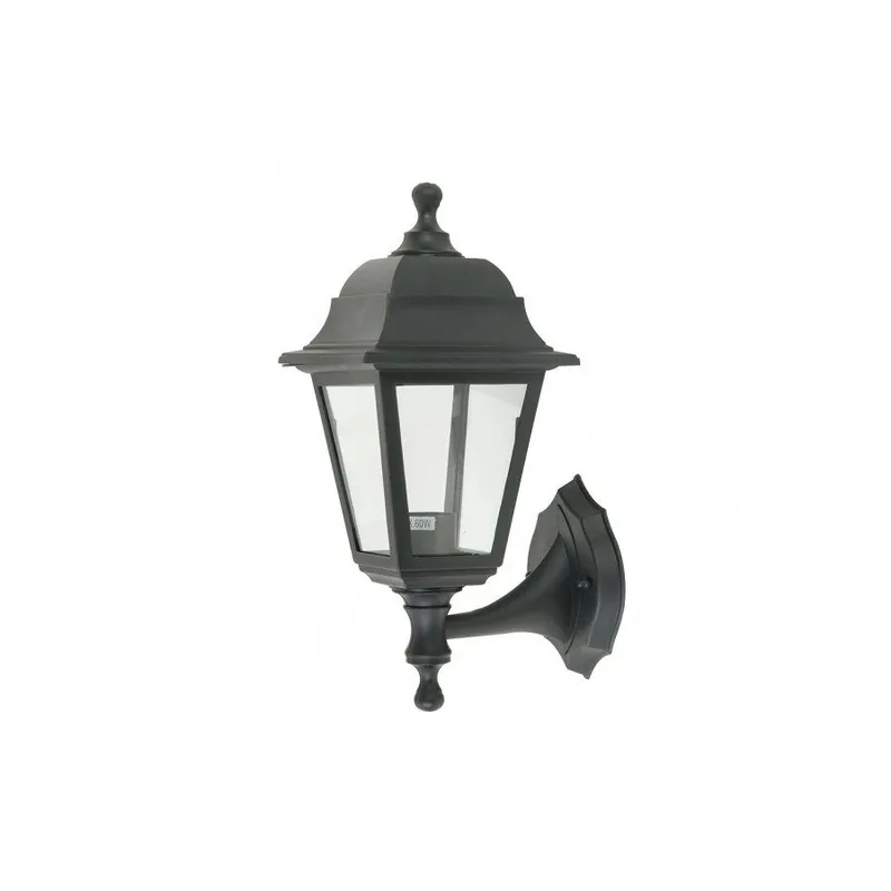 aplique de exterior policarbonato color negro serie albahaca 15cm - Decoración