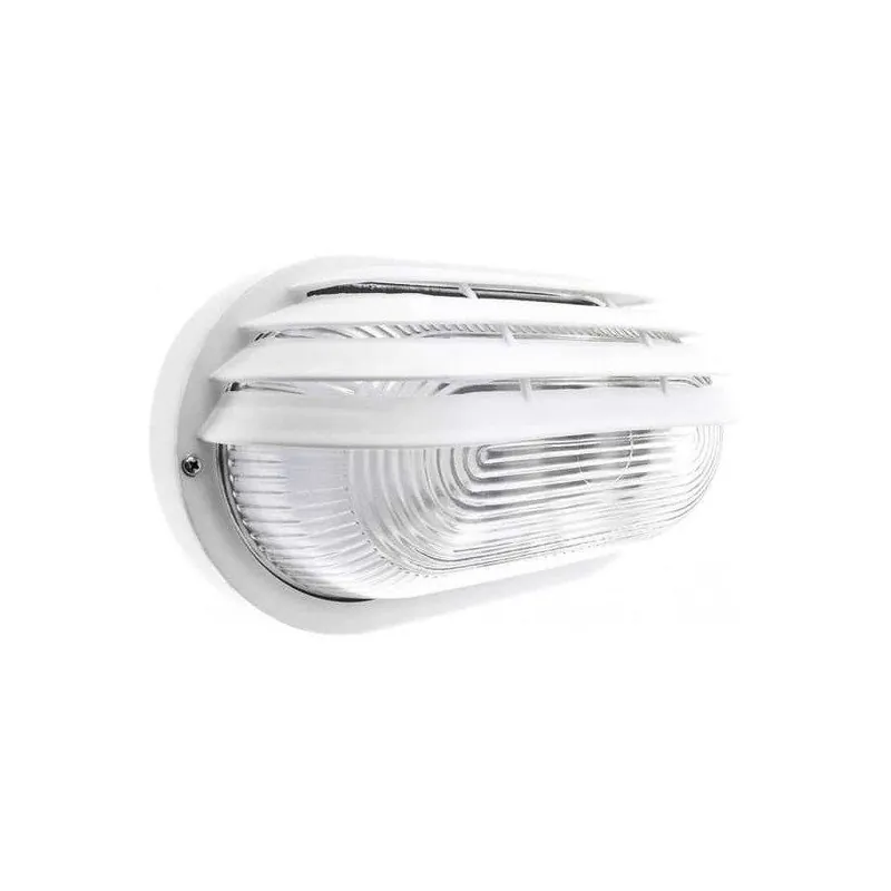 aplique de exterior policarbonato color blanco serie caima 26cm - Decoración