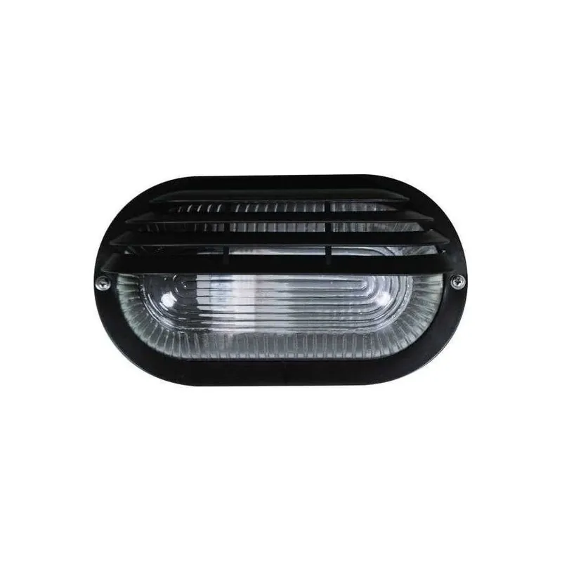 aplique de exterior policarbonato color negro serie caima 20cm - Decoración