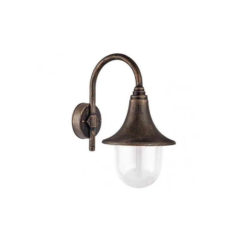 aplique de exterior policarbonato color dorado serie hinojo 21.7cm - Decoración