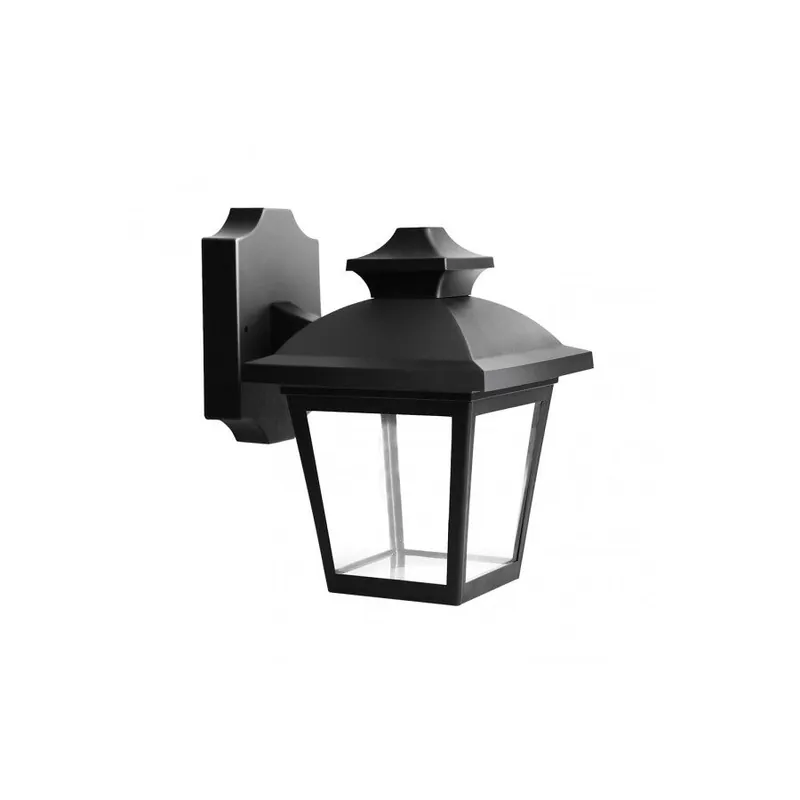 aplique de exterior policarbonato color negro serie maca 17cm - Decoración