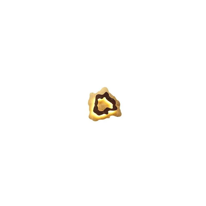 aplique de pared acrilico color dorado serie halo 34cm - Decoración