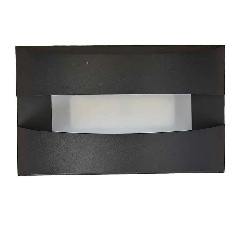 aplique de pared aluminio color negro serie maya 21cm - Decoración