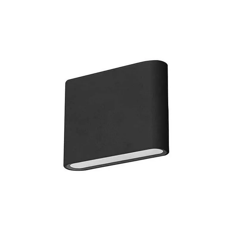 aplique de pared aluminio color gris serie slim 11.5cm - Decoración