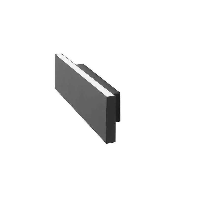 aplique de pared aluminio color negro serie thin 22.5cm - Decoración