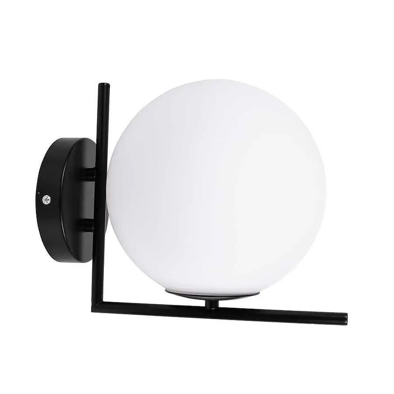 aplique de pared metal color negro serie aimee 20cm - Decoración