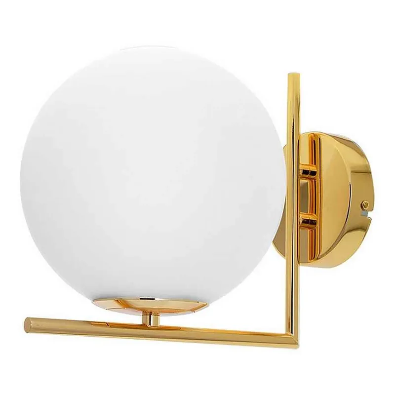 aplique de pared metal color dorado serie aimee 20cm - Decoración