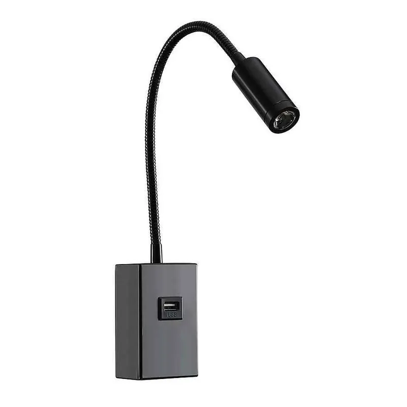 aplique de pared metal color negro serie capote 6cm - Decoración