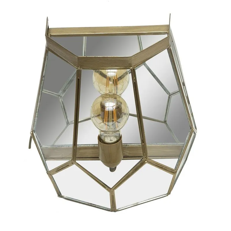 aplique de pared metal color dorado serie lente 26cm - Decoración
