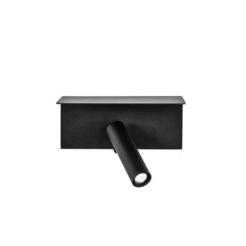 aplique de pared metal color negro serie leonardo 18cm - Decoración