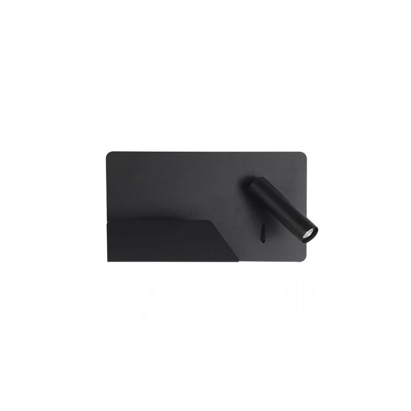 aplique de pared metal color negro serie miguel angel 28cm - Decoración