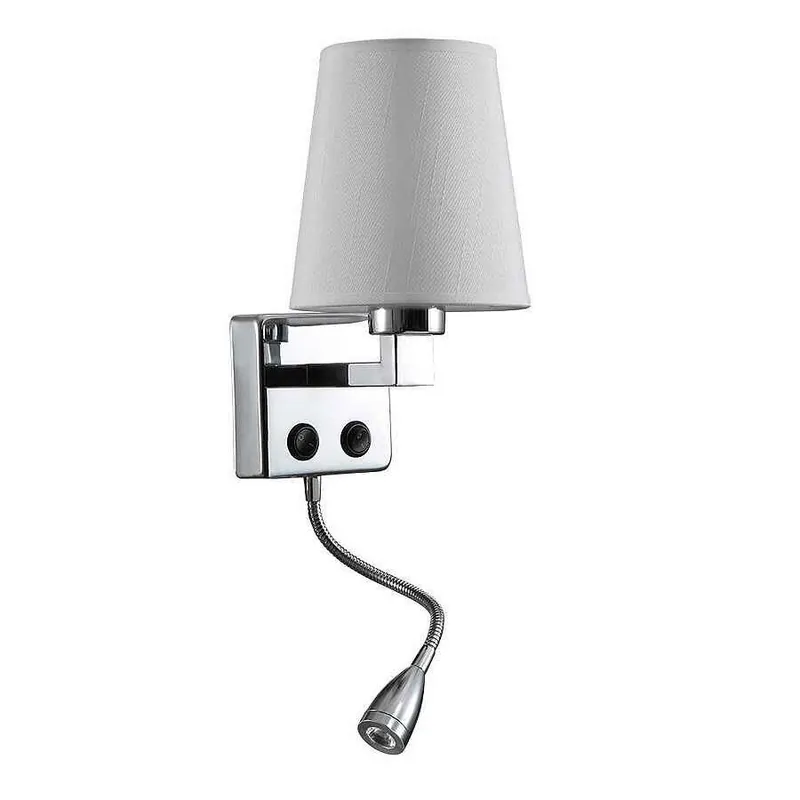 aplique de pared metal color cromo serie paulo 14cm - Decoración