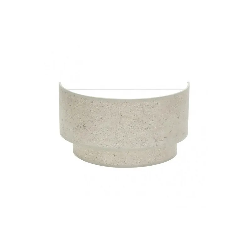 aplique de pared metal color gris serie smile 30cm - Decoración