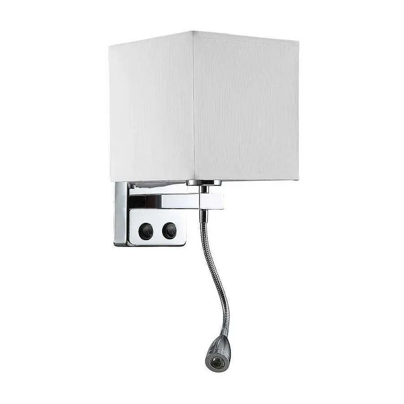 aplique de pared metal color cromo serie stephen 17cm - Decoración