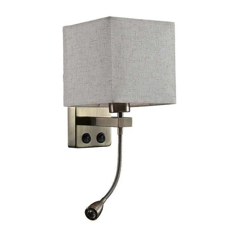 aplique de pared metal color dorado serie stephen 17cm - Decoración